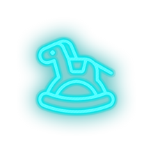 Load image into Gallery viewer, ice_blue family ride rocking toys children baby hobby play child kid horse toy led neon factory