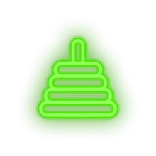 Load image into Gallery viewer, family toys tower children baby rings stack counting educative child educational kid Neon led factory