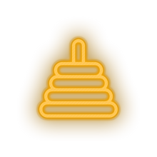 Load image into Gallery viewer, warm_white family toys tower children baby rings stack counting educative child educational kid led neon factory