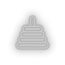 Load image into Gallery viewer, white family toys tower children baby rings stack counting educative child educational kid led neon factory