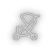 Load image into Gallery viewer, white family trolley children care child kid baby stroller led neon factory