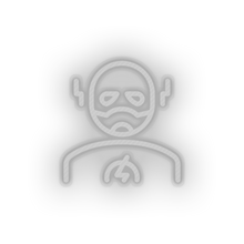 Load image into Gallery viewer, white famous character black lightning led neon factory