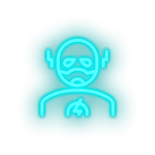 Load image into Gallery viewer, ice_blue famous character black lightning led neon factory