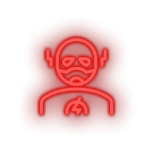 Load image into Gallery viewer, red famous character black lightning led neon factory