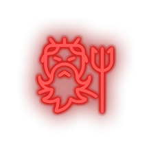 Load image into Gallery viewer, red famous character poseidon led neon factory