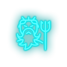 Load image into Gallery viewer, ice_blue famous character poseidon led neon factory