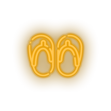 Load image into Gallery viewer, warm_white flip_flops led beach flip flop holiday sandals slippers summer vacation neon factory