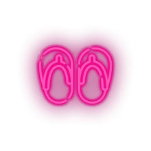 Load image into Gallery viewer, pink flip_flops led beach flip flop holiday sandals slippers summer vacation neon factory