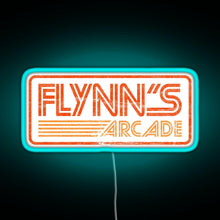 Load image into Gallery viewer, Flynn s Arcade 80s Retro RGB neon sign lightblue