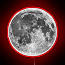 Load image into Gallery viewer, Full Moon sticker RGB neon sign red