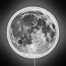 Load image into Gallery viewer, Full Moon sticker RGB neon sign white