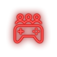 Load image into Gallery viewer, red game party video team controller led neon factory