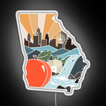 Load image into Gallery viewer, Georgia RGB neon sign white