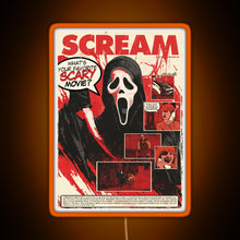 Load image into Gallery viewer, Ghost Face RGB neon sign orange