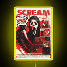Load image into Gallery viewer, Ghost Face RGB neon sign yellow