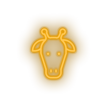 Load image into Gallery viewer, warm_white giraffe led animal cartoon fauna giraffe head herbivore zoo neon factory