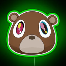 Load image into Gallery viewer, graduation bear RGB neon sign green