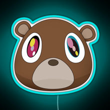 Load image into Gallery viewer, graduation bear RGB neon sign lightblue
