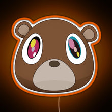 Load image into Gallery viewer, graduation bear RGB neon sign orange