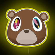 Load image into Gallery viewer, graduation bear RGB neon sign yellow