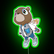 Load image into Gallery viewer, Graduation Bear RGB neon sign green