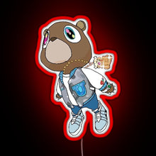 Load image into Gallery viewer, Graduation Bear RGB neon sign red
