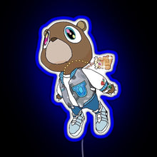 Load image into Gallery viewer, Graduation Bear RGB neon sign blue