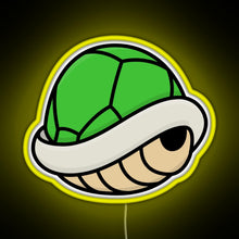 Load image into Gallery viewer, Green Shell RGB neon sign yellow
