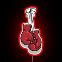 Load image into Gallery viewer, Hanging gloves RGB neon sign red