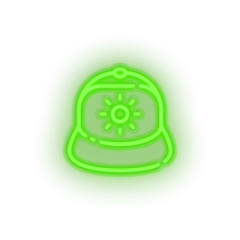 Load image into Gallery viewer, green hat led beach cap fashion hat holiday summer vacation neon factory