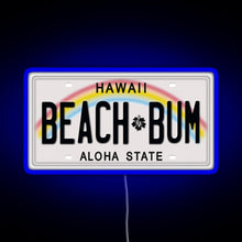 Load image into Gallery viewer, Hawaii License Plate RGB neon sign blue