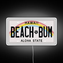 Load image into Gallery viewer, Hawaii License Plate RGB neon sign white