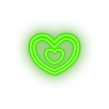 Load image into Gallery viewer, green heart led heart like love relationship romance shape valentine day neon factory