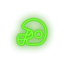 Load image into Gallery viewer, green helmet led american football football club helmet safety soccer sport neon factory