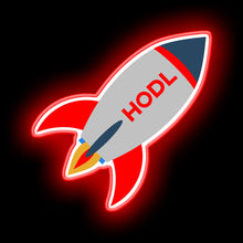 Load image into Gallery viewer, HOLD Crypto Rocket neon sign