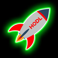 Load image into Gallery viewer, HOLD Crypto Rocket neon sign