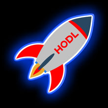 Load image into Gallery viewer, HOLD Crypto Rocket neon sign