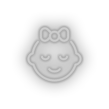 Load image into Gallery viewer, white infant family children bow child girl kid baby led neon factory