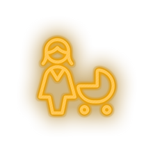Load image into Gallery viewer, warm_white infant family children child trolley kid baby stroller led neon factory