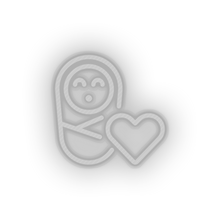 Load image into Gallery viewer, white infant family children newborn heart child kid baby led neon factory
