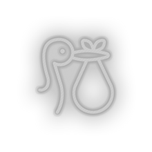 Load image into Gallery viewer, white infant family stork children child kid baby deilver led neon factory