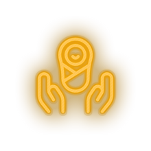 Load image into Gallery viewer, warm_white infant hold family children newborn child hands kid baby led neon factory