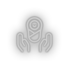 Load image into Gallery viewer, white infant hold family children newborn child hands kid baby led neon factory