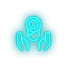 Load image into Gallery viewer, infant hold family children newborn child hands kid baby Neon led factory