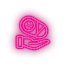 Load image into Gallery viewer, pink infant hold family children newborn hand child kid baby led neon factory