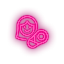 Load image into Gallery viewer, pink infant mother family children newborn child kid baby led neon factory