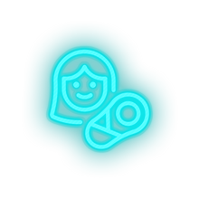 Load image into Gallery viewer, ice_blue infant mother family children newborn child kid baby led neon factory