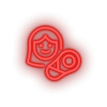 Load image into Gallery viewer, red infant mother family children newborn child kid baby led neon factory