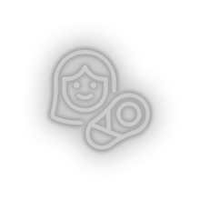Load image into Gallery viewer, white infant mother family children newborn child kid baby led neon factory