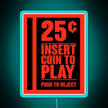Load image into Gallery viewer, Insert Coin RGB neon sign lightblue